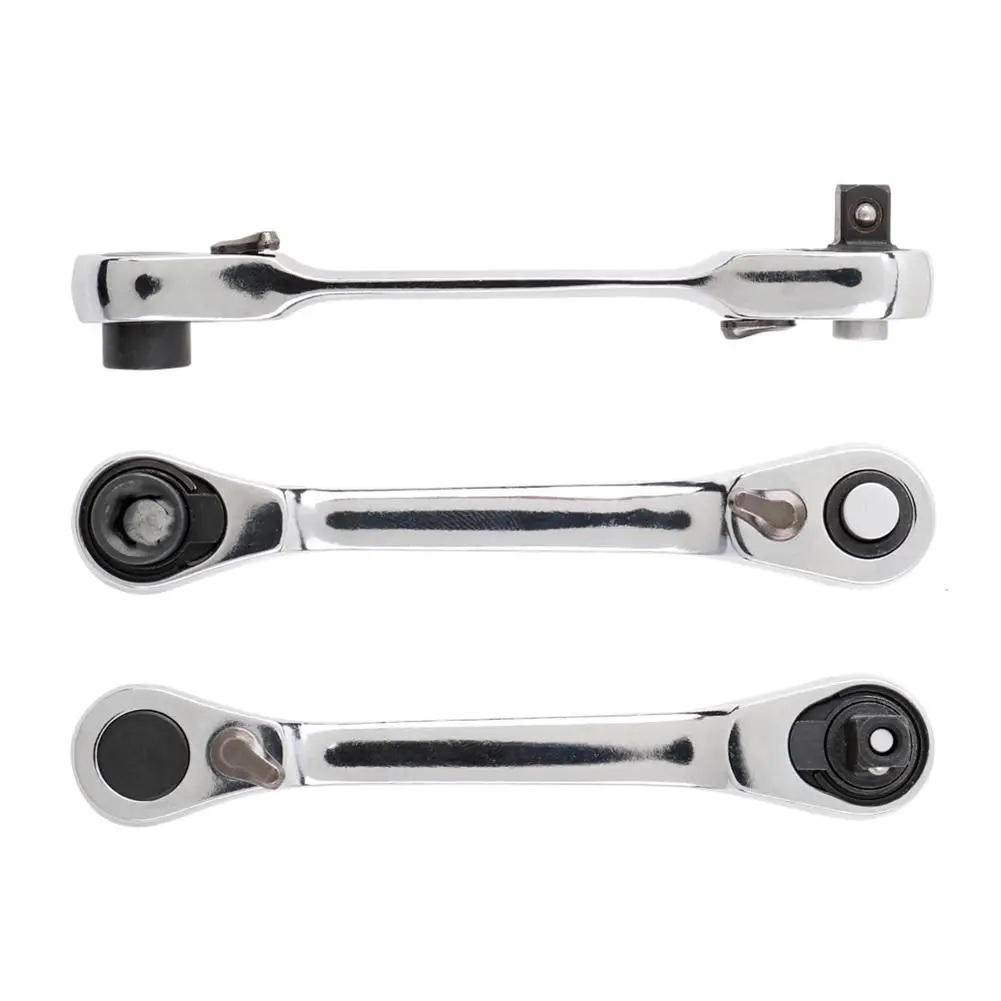 1pcs 1/4"Mini Ratchet Wrench Batch Head Handle Small Fly Socket Wrench Double-Ended Torque Wrench Repair Tools