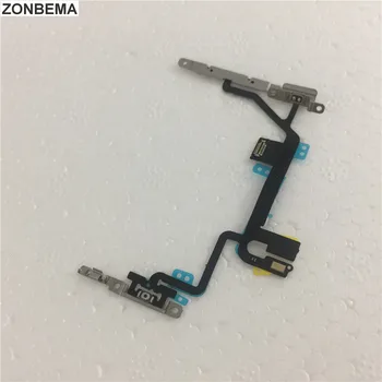 

ZONBEMA 50pcs High quality New Power switch on off Volume Switch flex Cable with Metal Bracket Assembly For iPhone X 8 8 Plus