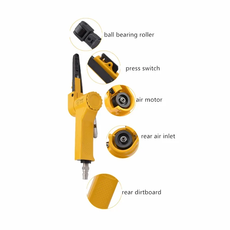 Borntun Air ремень Шлифовальные станки Пневмоинструмент Пневматика пояс Шлифовальные станки S 10 мм* 330 мм " орбитальная полировка шлифовальные притирки Полировальные инструменты машины