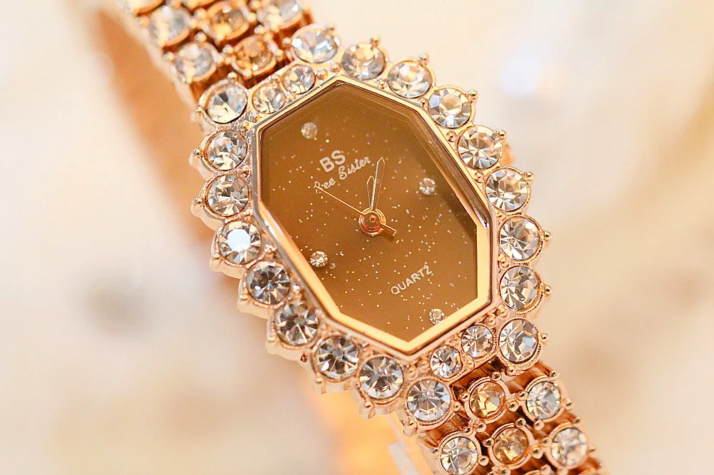 Новое поступление, роскошные женские кварцевые часы с бриллиантовым циферблатом, женские часы-браслет Zegarek Damski, нарядные часы