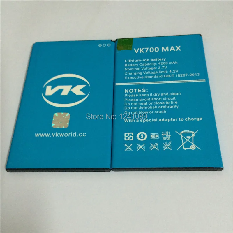 100% Оригинальная батарея VKworld VK700max 4200 мАч для мобильного телефона длительное