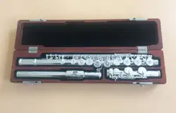 Совершенство 16 открытых отверстие флейта клавишу C с серебряным покрытием большой тон + деревянный случай