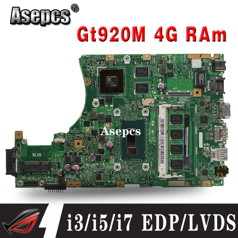 X455LJ материнская плата для For Asus X455L X455LB X455LD A455L F455L K455L ноутбука 4G RAm Gt920M i3/i5/i7