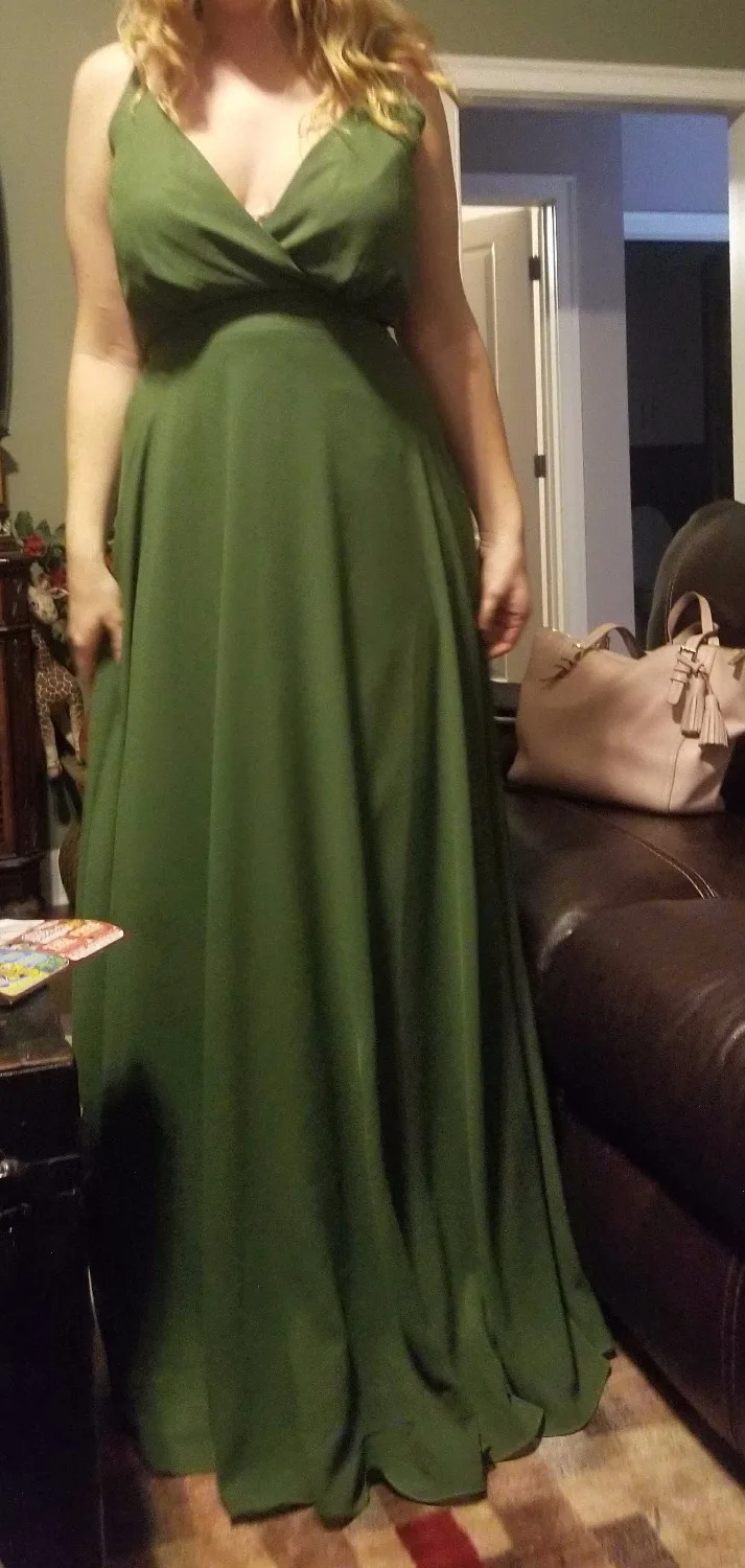 olive green bohemian dress