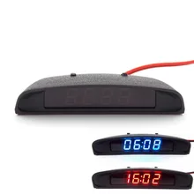 12 V Original Auto-innenausstattung Aussehen 3 In 1 Auto Uhr Thermometer und Spannung Monitor (sieben Arten von Display-modus)