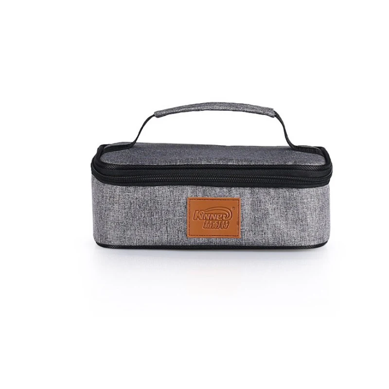 Grey Чехол-холодильник для льда Portebla, холодильник для еды из алюминиевой фольги, термобокс на молнии, чехол-холодильник для еды - Цвет: Grey