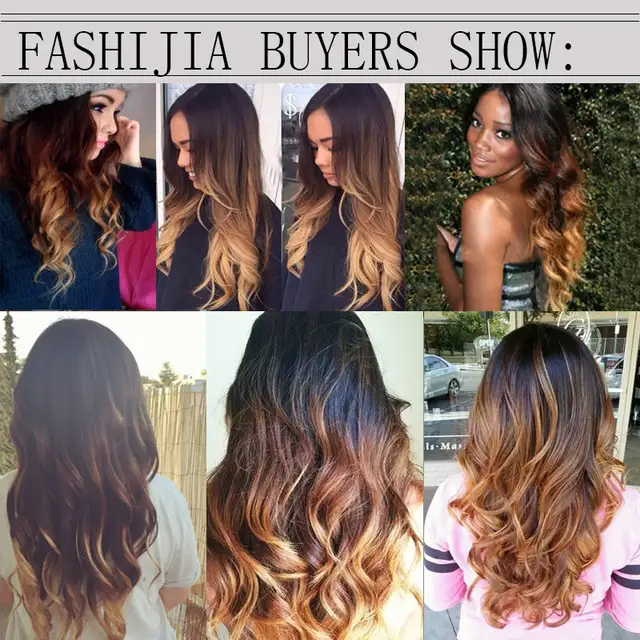 Ombre 3 Tone 1b 33 27 Natural Black Brown Honey Blonde Ombre Hair