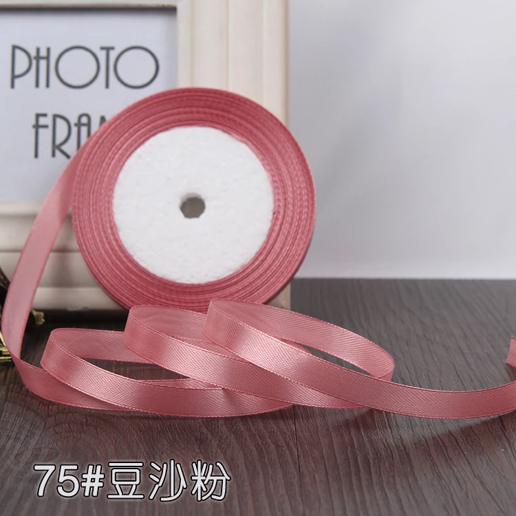 Шелковая атласная лента с одним лицом 10 мм 25 ярдов|satin ribbon cheap|silk satin ribbonsatin |