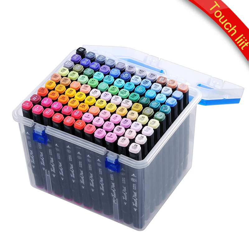

TOUCH LIIT 60/80 Colors Double Head Art Marker Set Alcohol Based Copic Sketch Marker Pen for Drawing Manga Design Art Supplies