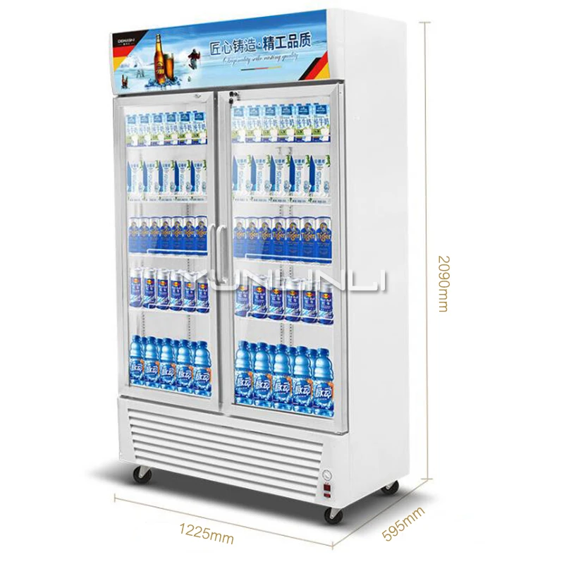 Напиток массовго производства Дисплей шкаф для охлажденных супермаркетов, один и двойные двери Алюминий сплав напитков кабинета