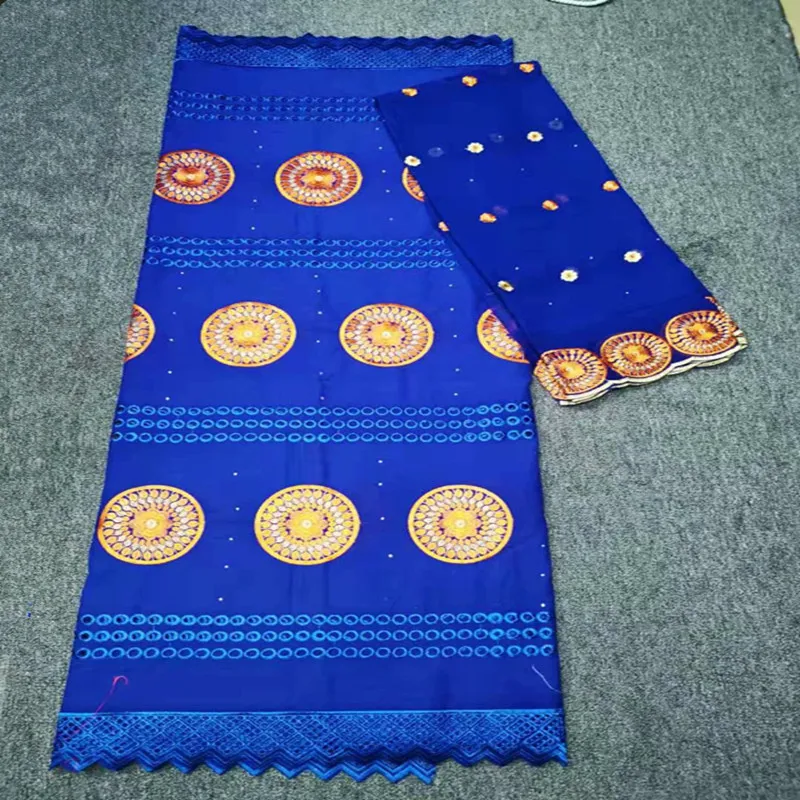 

5+2YARDS Latest Nigeria Swiss Laces High Quality Swiss Voile Laces Switzerland Cotton African Stones Lace Fabric For Women O93-1
