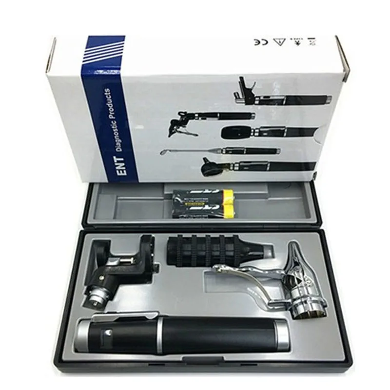 

Professional Physician Metal Medical ENT Kit Diagnostic Otoscope Kit Ear Care Tool Direct Reading Ear Endoscope Otoscope