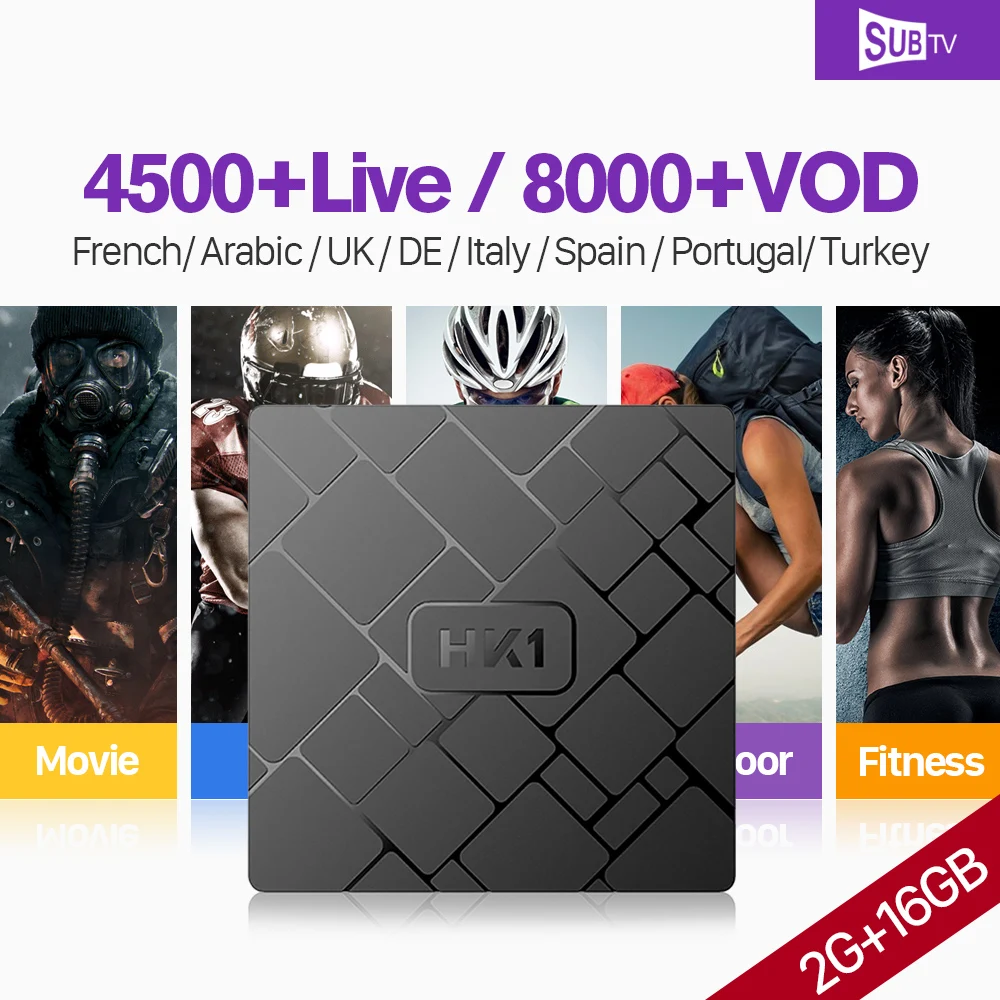 

IPTV France Arabic Canada Italy Android 7.1 HK1 2G+16G IPTV France Arabic Italian Canada French Portugal IPTV Subscription IP TV
