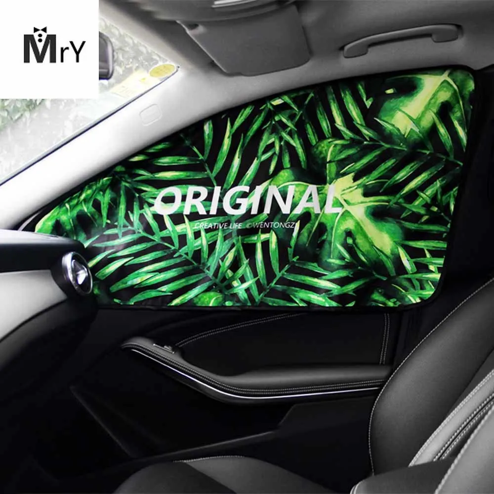 Универсальный автомобильный мультяшный милый магнитный автомобильный чехол-занавеска от солнца, защита от солнца, солнцезащитный козырек, защитный козырек, ветровое стекло