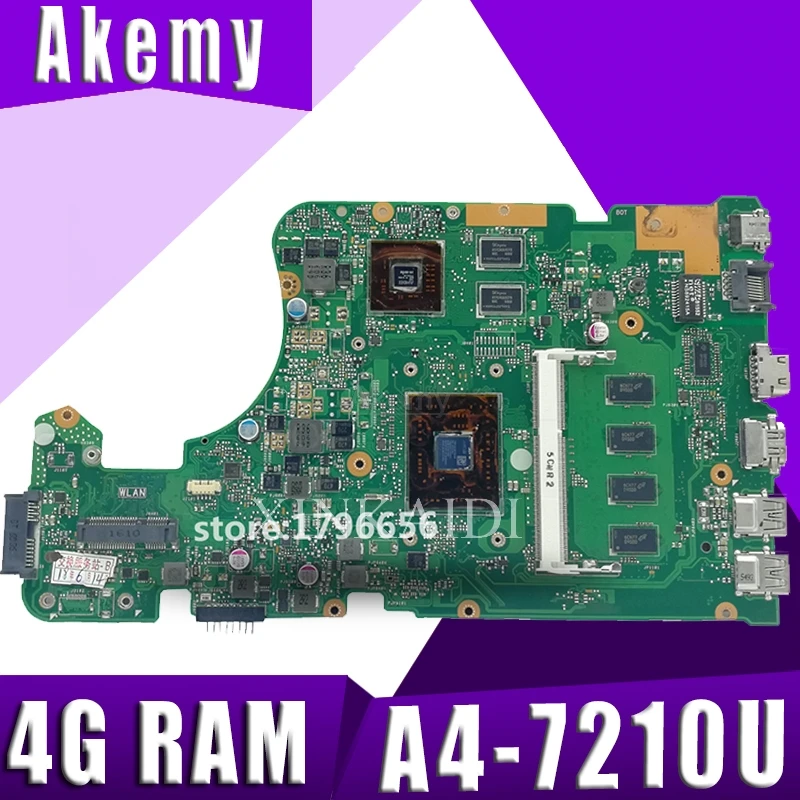 X555Yi X555DG محمول اللوحة الأم ل ASUS X555D X555DG X555Y X555Yi اللوحة اللوحة اختبار 100% موافق 4 GB RAM A4-7210U 4 النوى