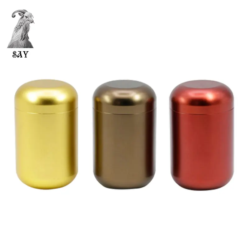 

SY Aluminum Alloy Herb/Tobacco Box Container Storage Stash Jar Portable Cigarette Case Pill Box Storage Sealed jar
