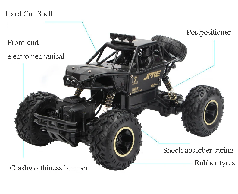 Oversized version of the alloy climbing mountain bigfoot four-wheel drive remote control toy model off-road vehicle climbing car