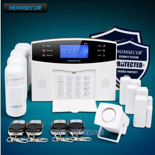 

HOMSECUR Wireless&wired LCD GSM SMS Autodial Burglar Intruder Alarm System LA01