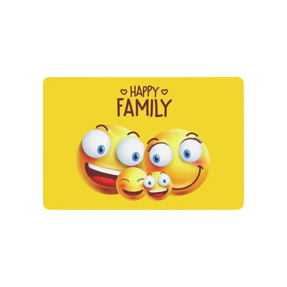 Emoji Faces Anti slip Door Mat Home Decor, Yellow Cute Emoticons Indoor