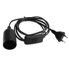 E27 EU/US штекер патрон лампы конвертер с переключателем вкл/выкл светильник удлинитель патрон E27 разъем подвесной светильник провод JQ