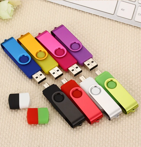 Дешевый Повернуть U диска многоцветный micro usb смартфон с usb флэш накопитель 8 GB 16 GB 32 ГБ, 64 ГБ и 128 ГБ Флеш накопитель Флешка pendriver