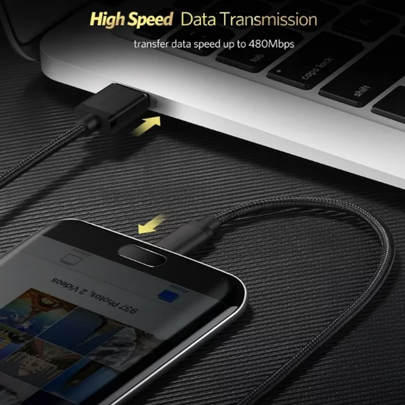 Кабель Micro USB для быстрой зарядки 2 А шнур синхронизации данных мобильных