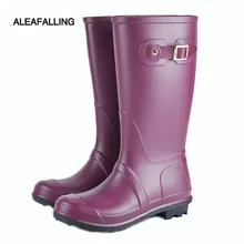 Aleafalling/модные женские непромокаемые сапоги до колена; высокие женские сапоги-трубы; Уличная обувь для дождливой погоды; водонепроницаемая обувь; zapatos mujer; WBT190