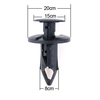 

100pcs Black 8MM Car Plastic Rivets Fastener Retainer Clips Moulding Assortment GHMY