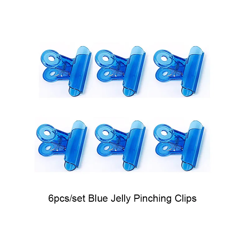 6pcs blue clips Fibernails стекловолокно для наращивания ногтей Акриловые наконечники маникюрный салон набор инструментов 50 шт - Цвет: 6pcs blue clips