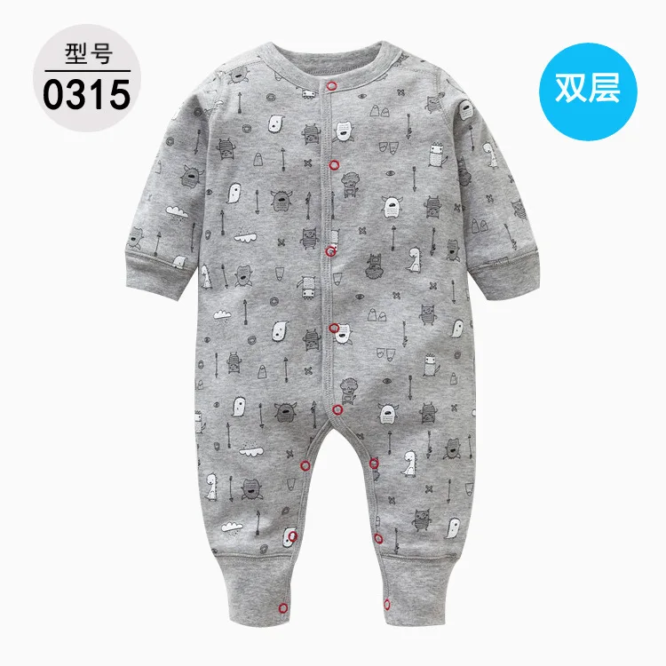 XINI MOMMY Unisex весенний детский комбинезон, однобортный Детский костюм с круглым вырезом, одежда для малышей, Модная хлопковая одежда ALI175 - Цвет: 9