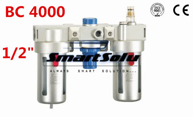 

Free Shipping AC,BC Series 1/2'' Size Adjustable Pressure Air Source Treatment Unit BC4000 Filter FRL Regulator