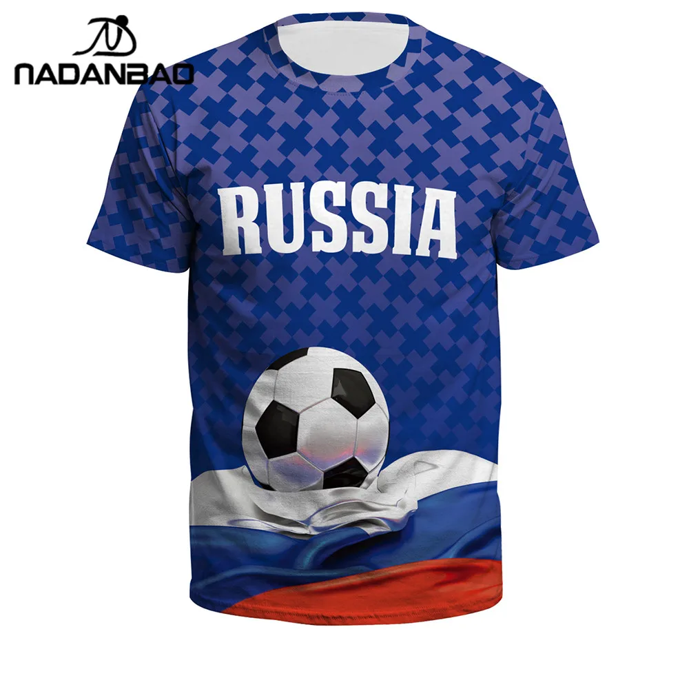 NADANBAO Summer Men/Women Russia Football Jerseys 3D Digital Printing