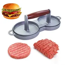Гамбургеры плесень рисовые шарики/сэндвич/мясной пирог прессформы не липкая деревянная ручка гамбургеров(двойной)(00384