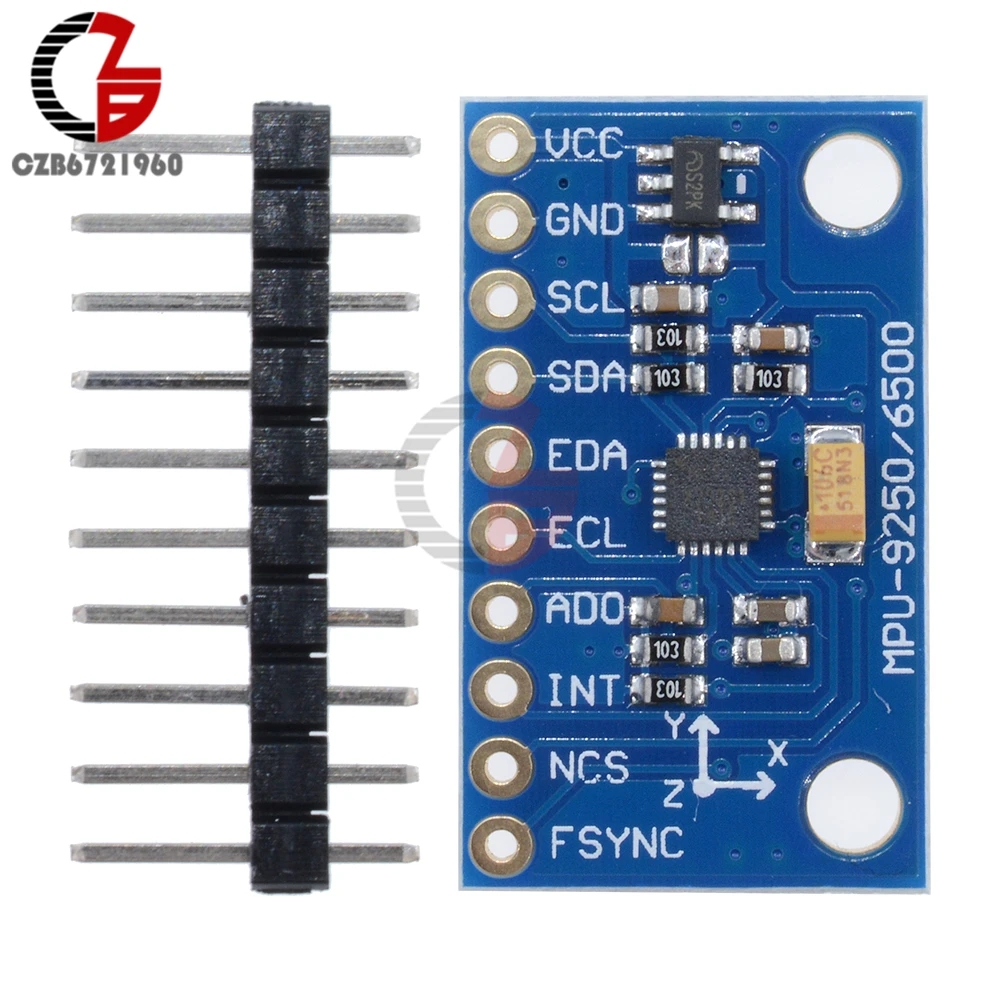 

3V 5V SPI IIC I2C MPU 9250 GY-9250 MPU9250 9-Axis Attitude + Gyro + Accelerator + Magnetometer Sensor Module DIY Kit Board