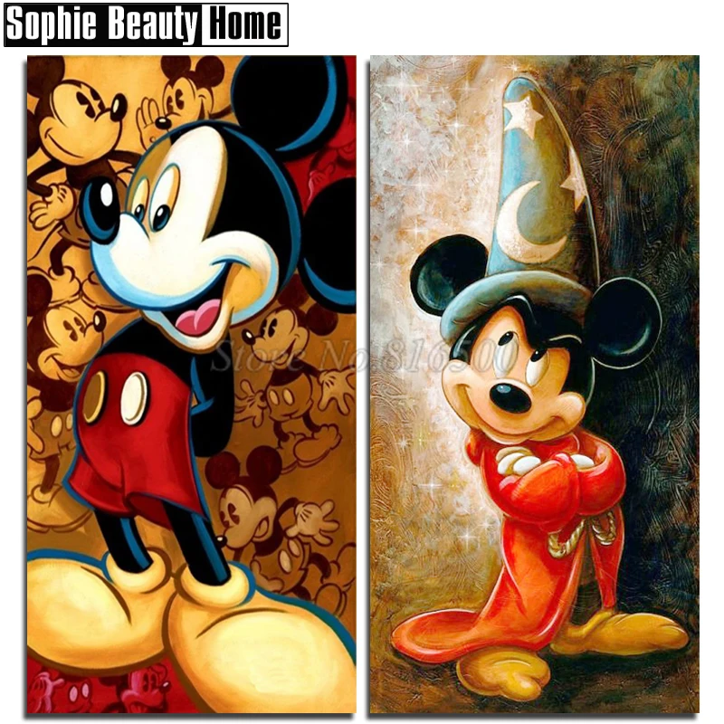 

5D Diy Diamond Painting Cartoon Mickey Mouse Diamond Embroidery Pattern Rhinestones Full Diamond Mosaic Home Decor Gift 189121