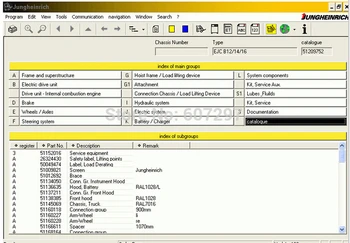 

Jungheinrich SH + JUDIT-4 - Diagnostic software+ET parts catalog (v4.33)
