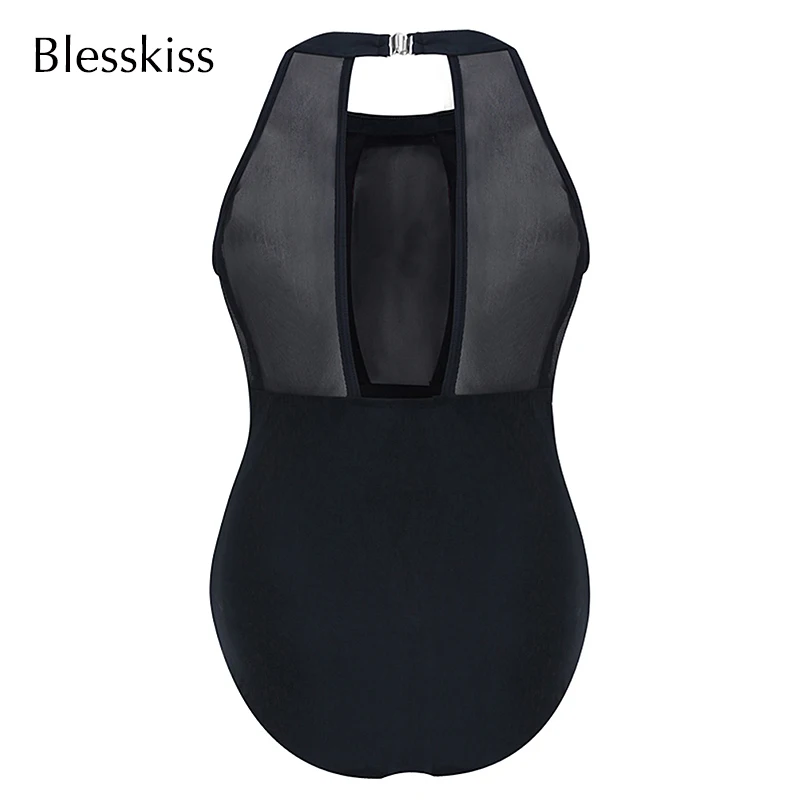 2019 زائد حجم النساء ملابس السباحة قطعة واحدة مثير شبكة كبيرة 1 Onepiece الرجعية Monokini لباس سباحة للنساء ثوب السباحة