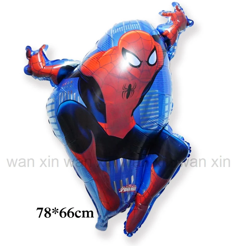 2pc spiderman 2 шт., стиль, вечерние шары «Человек-паук» для детей, игрушки, фольгированные шары «мстители», 78*66 см, большой размер, воздушные шары «Человек-паук» на день рождения - Цвет: 2pc spiderman