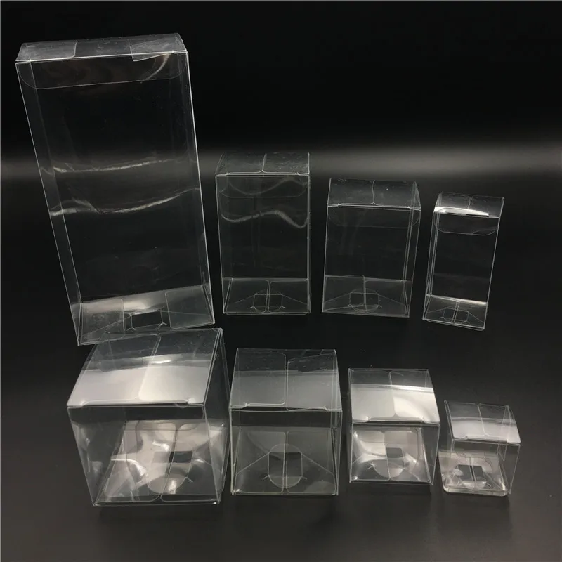 25pcs Clear Plastic Packaging Boxes different sizes PVC Cosmetic Bottle