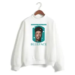 LUCKYFRIDAYF Blueface 2D свитер с высоким воротником для женщин и мужчин с длинным рукавом Толстовка тренд повседневный уличный Высокий воротник