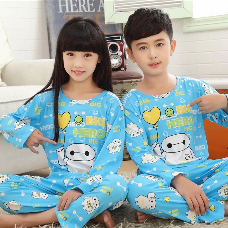 

Cartoon children's pyjamas suit long sleeve boys pajamas autum children's sleepwear girls lounge children's set kids nightwear