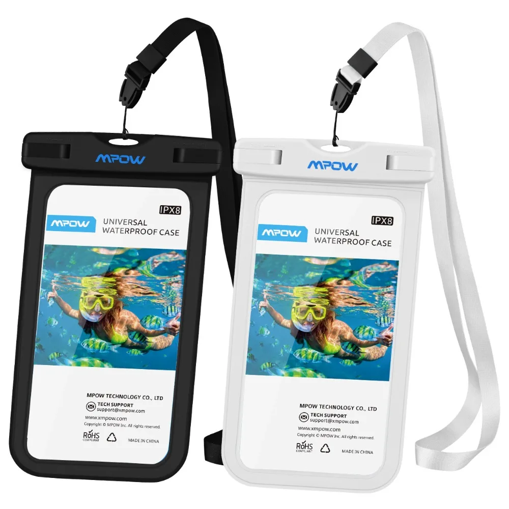 Best 2Pack IPX8 Waterproof Phone Bag Case Pouch PVC Universal Swimming Bags Underwater Dry Bag Suit for
