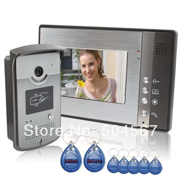 

FREE SHIPPING 7" ID Unlocking Color Video Door Phone and Electric-controlled Unlocking With Night Vision Function