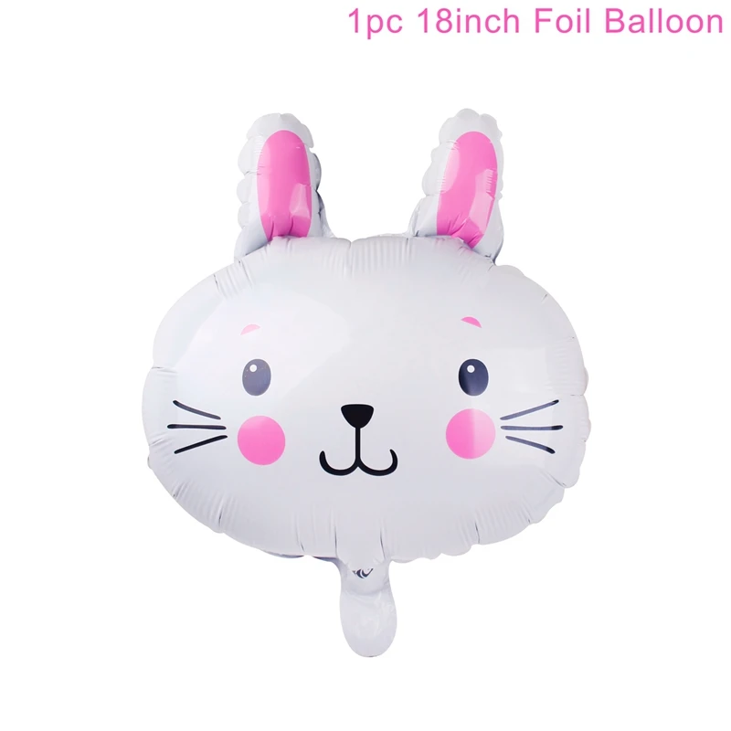 QIFU Фольга Воздушный Шар из фольги джунгли вечерние шары животные ходячие шары воздушные шары ко дню рождения вечерние украшения Дети Globos Ballonnen - Цвет: White Rabbit