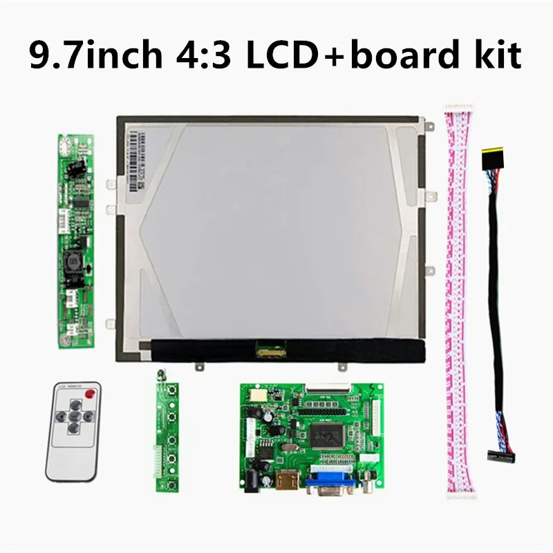 

9.7 inch 4:3 monitor for ipad lcd display HDMI controller driver board LP097X02-SLAA LTN097XL01-H01 for raspberry pi LVDS VGA