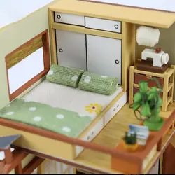 Diy хижина японская ручная работа система сделать вилла модель Дерево собрать дом оригинальность Lover раздел подарок