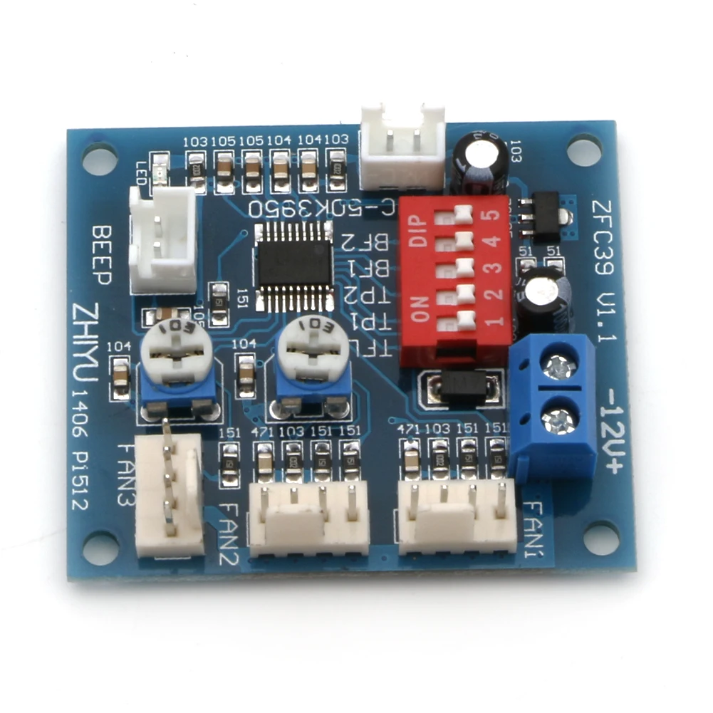 

PWM 12V CPU PC Fan Temperature Control Speed Controller Module High-Temp Alarm W-store D21_A