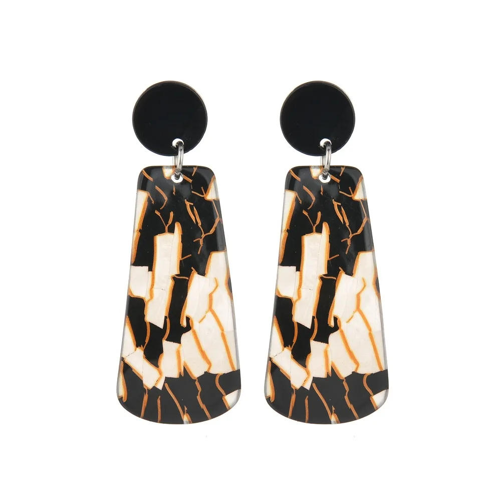 

Simple Geometric Square Drop Earrings For Women Rectangle Tortoise Shell Acrylic Earrings Jewelry