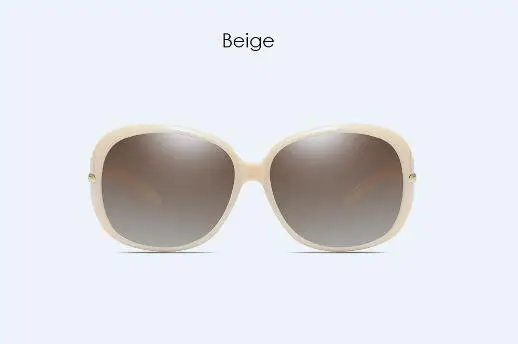Женские поляризованные солнцезащитные очки классические модные алмазные инкрустированные солнцезащитные очки для вождения - Цвет линз: Beige