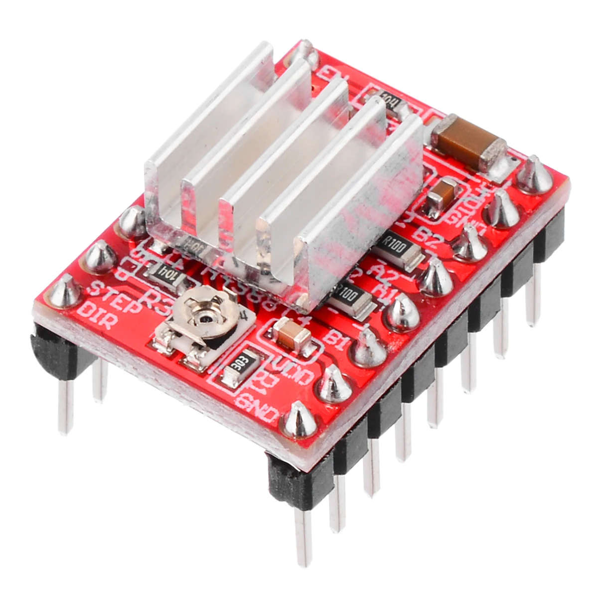5pcs/set Mini Electrical Stepping Motor Driver A4988 Stepper Motor Driver Module 3D Printer RepRap with Radiator Heat Sink